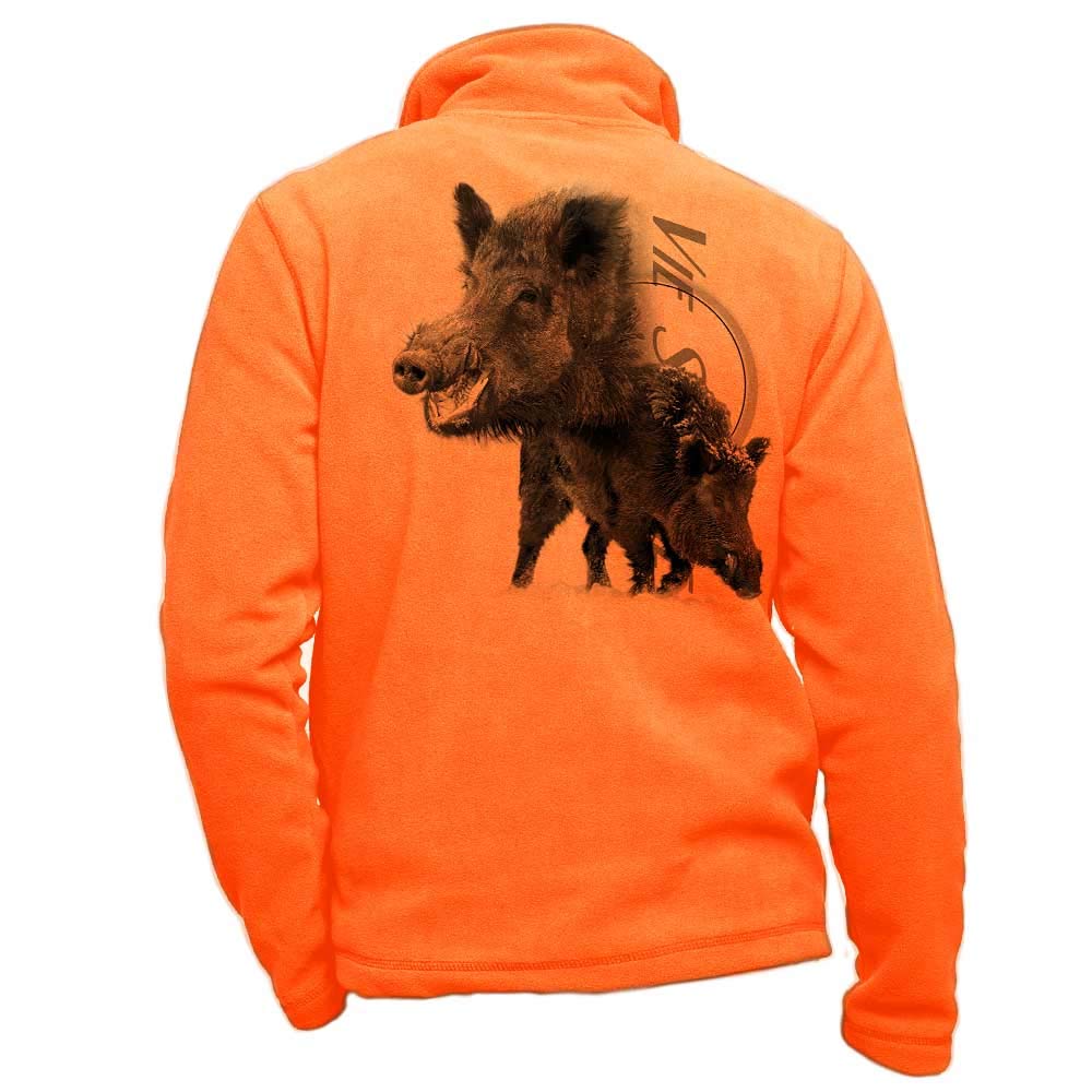 Veste Polaire Sanglier - vêtement de Chasse personnalisé gibier