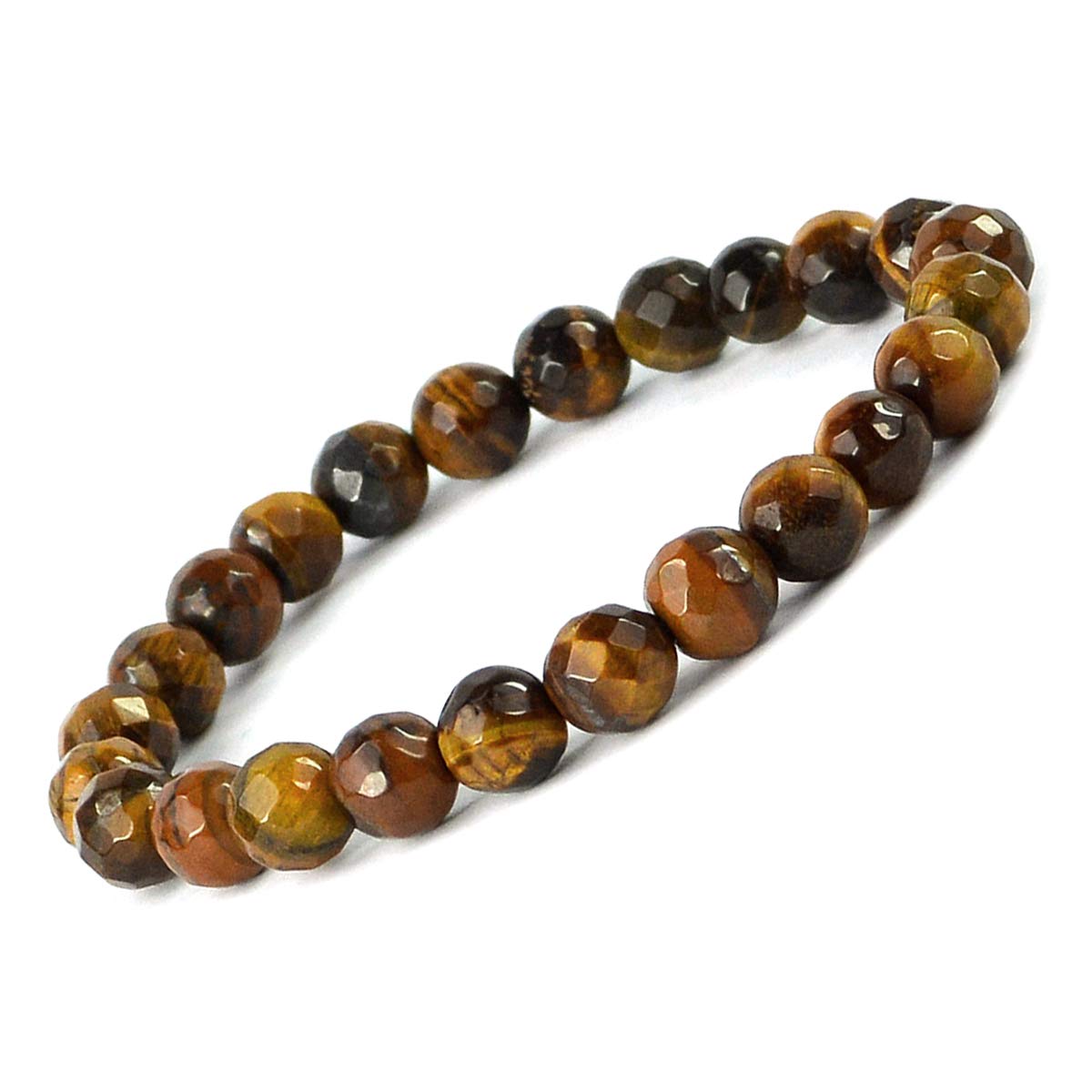 Reiki Crystal Products Tiger Eye Bracelet, Tiger Eye Bracelet Original, Tiger Eye 8 mm Faceted Beads Bracelet, Tiger Eye Bracelet for Courage, Protector and Will Power (B07BDLJVCY) Amazon Price History, Amazon Price Tracker