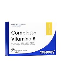 YAMAMOTO RESEARCH, Complesso Vitamina B 60 compresse, Integratore Alimentare di 8 Vitamine con Colina e Inositolo, Supporta il Sistema Nervoso, Fornisce Energia e Mantiene il Tono Muscolare