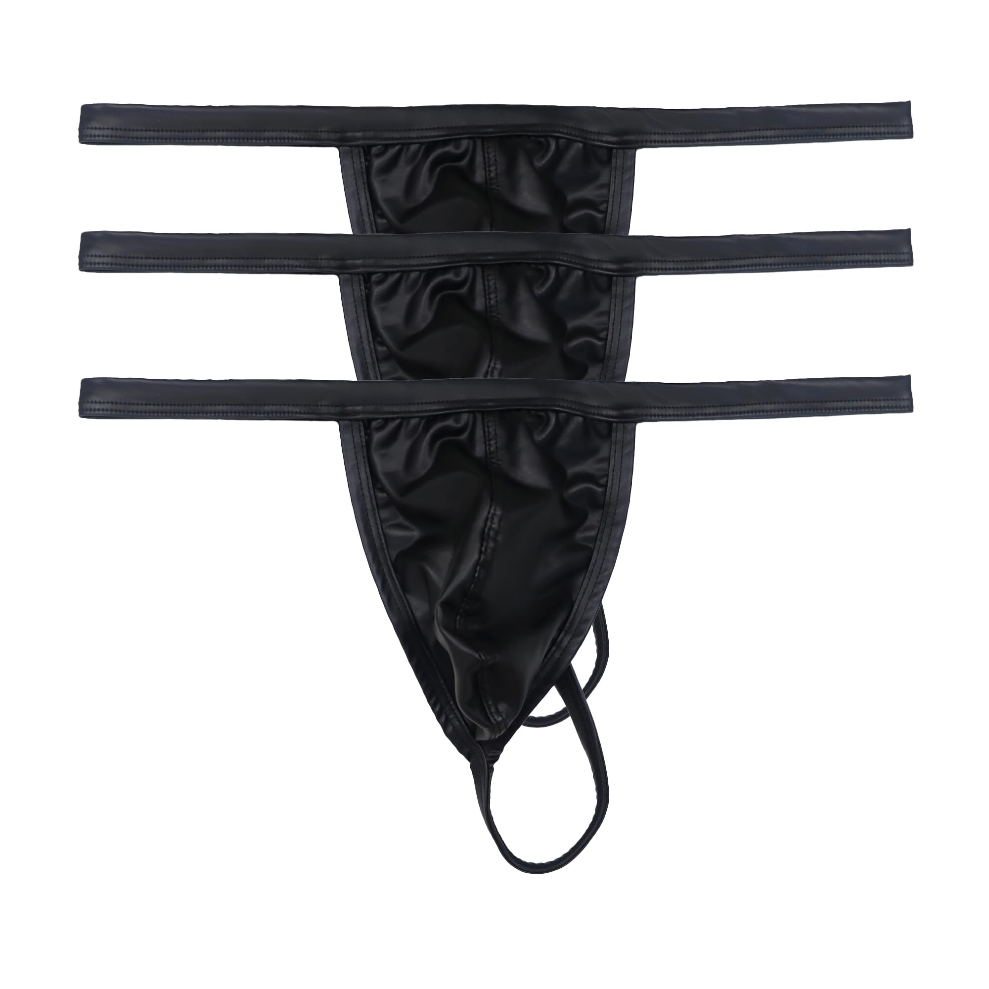 Yufeida Men's 3Pcs#14 Thong Underwear Soft Strings Briefs Sexy Low Rise Briefs Underpants Pack
