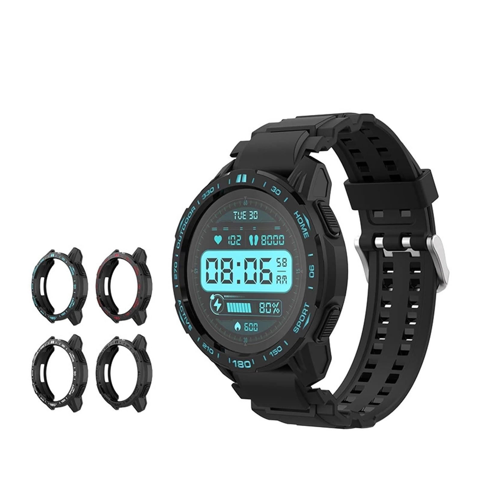 Lot de coques et bracelets adaptés à Xiaomi Mi Watch Color 2, en TPU, accessoires de couverture, armure pare-chocs, adaptés à Mi Watch S1 Active