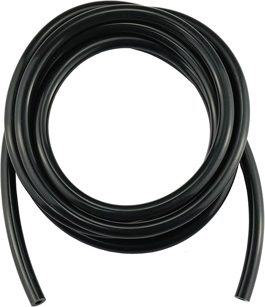 Ucreative 10FT ID 1/4" (6mm) High Temperature Silicone Vacuum Tubing Hose 130PSI Max Pressure Black