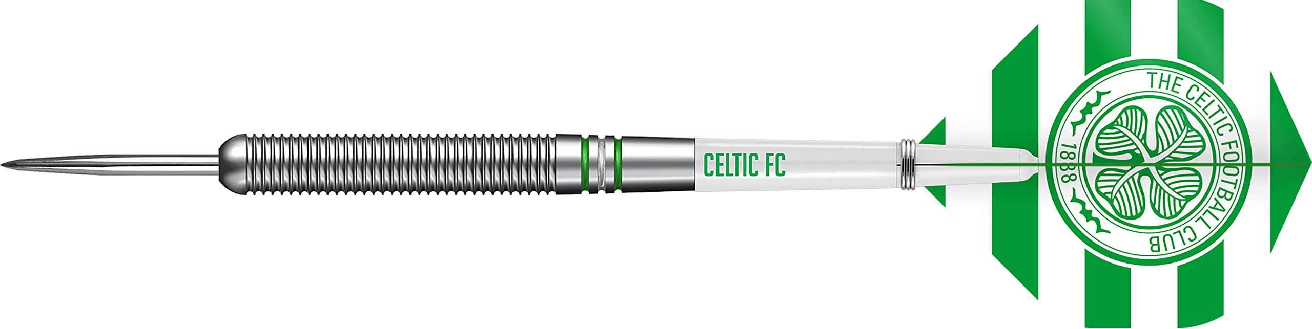FOCO Freccette Ufficiali Celtic Football Club – Barili In Tungsteno 90% – 24g – Set Completo Con Voli E Asticelle