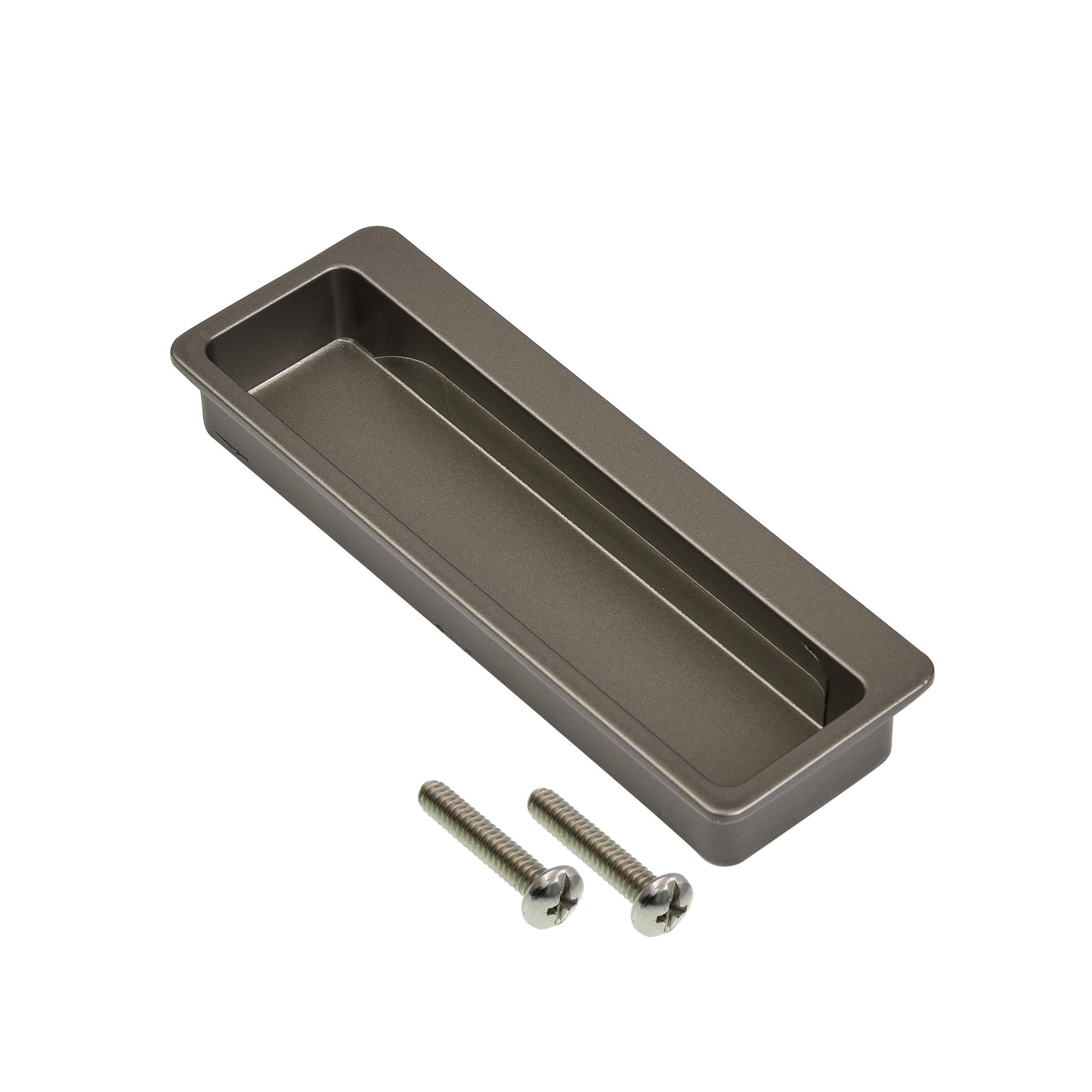 highdecora Recessed Sliding Door Handles, Stainless Steel Flush Pulls, for Pocket Closet Barn Door (Grey, 114mm-6_Pack)