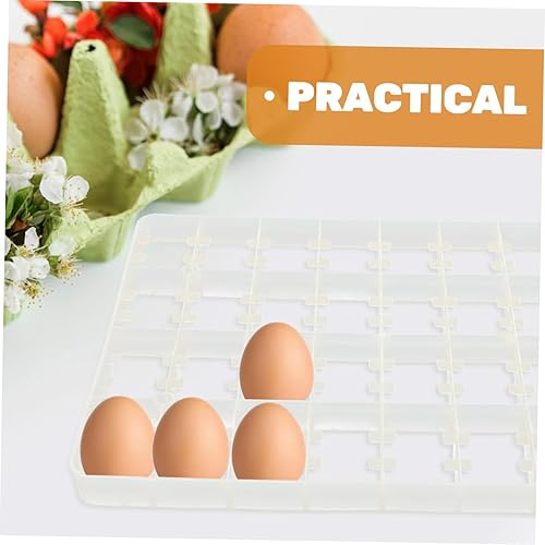 Miniatura 3 de Uonlytech Bandeja de almacenamiento de huevos de transporte gruesa apilable de plástico para transporte de larga distancia, contenedor protector y