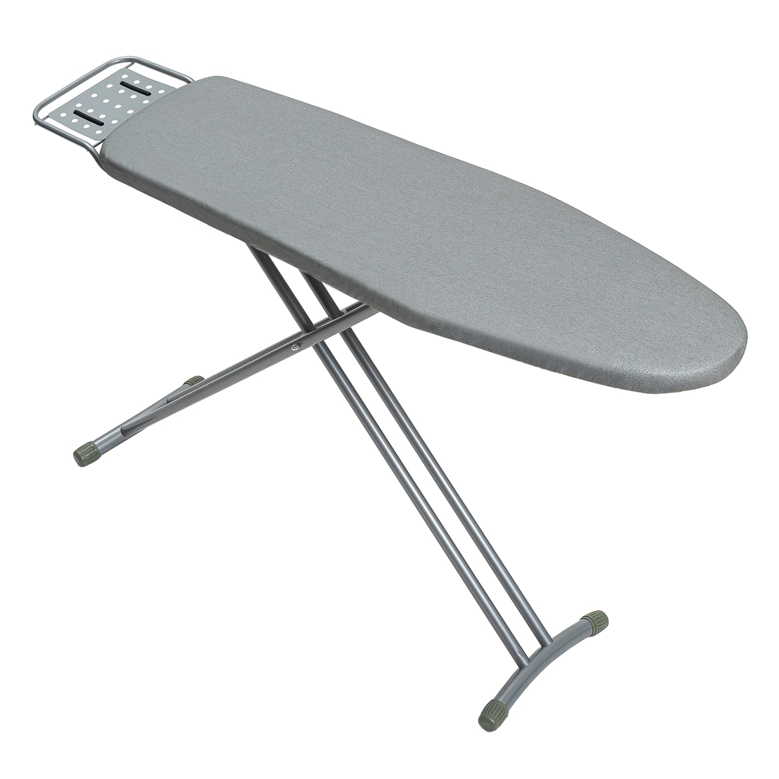 RAINHOL Asse Da Stiro Full Size 109x33 Cm - Regolabile In Altezza Con Poggiaferro E Coperta Imbottita Grigia
