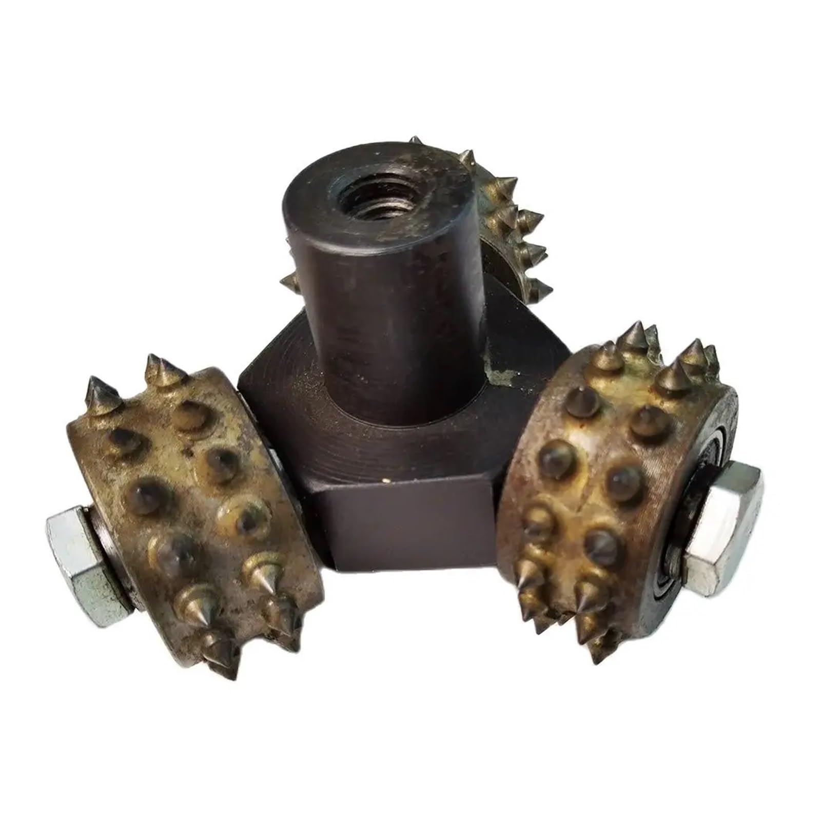 Martillo de abujardado de aleación de 3 Cabezales, Lichi, 3 Rodillos for amolar y pulir Piedra, mármol, Granito, hormigón, Suelos, Herramienta abrasiva(M 14)