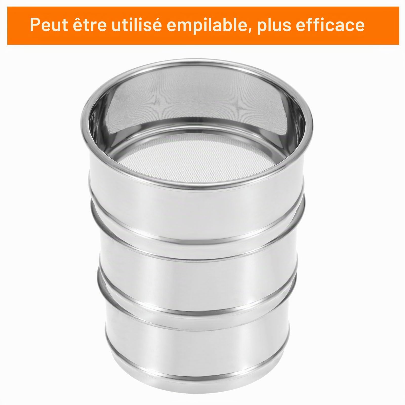 PATIKIL Tamis De Laboratoire 300 Mailles, Tamis D'essai 4" De Diamètre Toile Métallique 304 En Acier Inoxydable (0.05mm) Pour Laboratoire Industriel