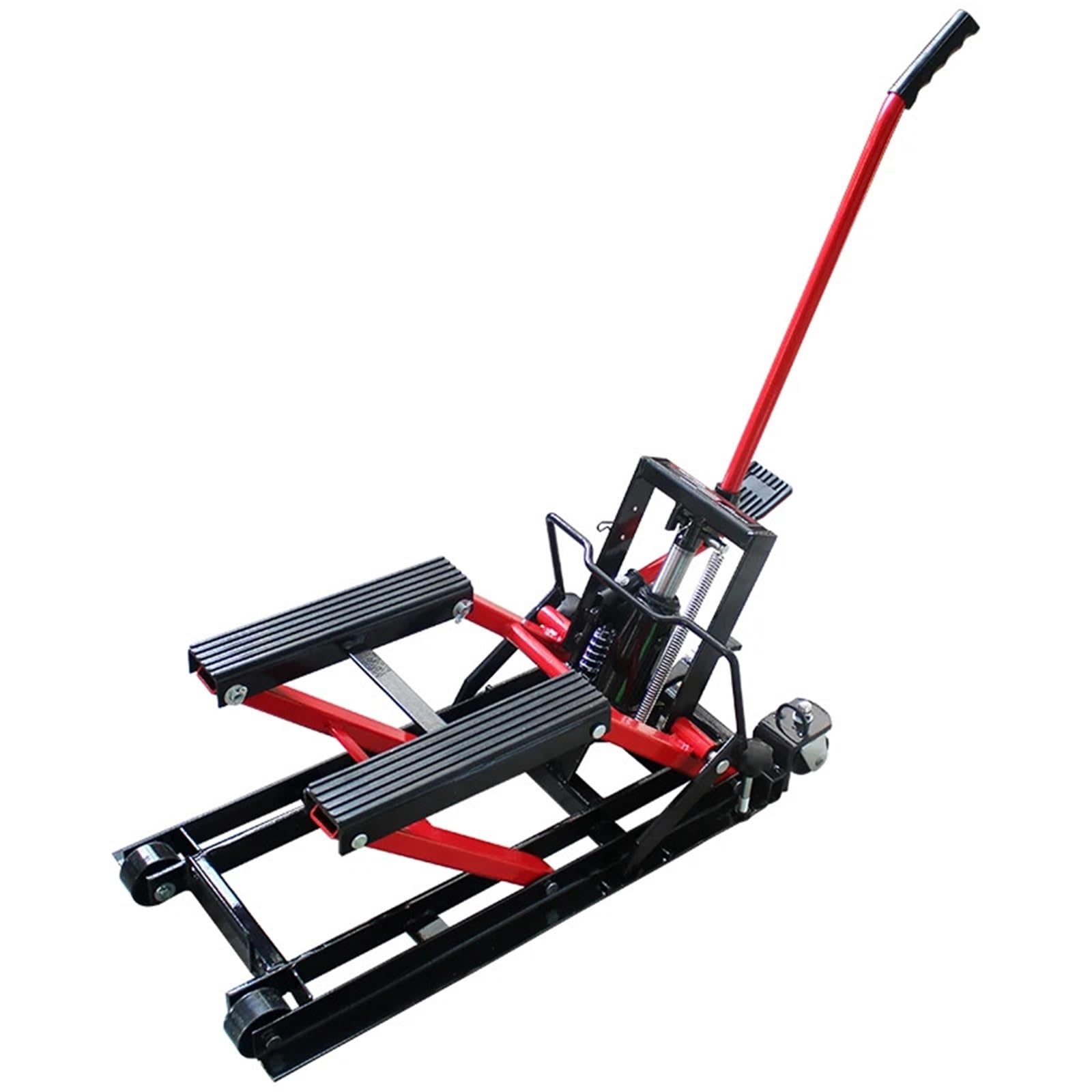 WDSOPK Car Jack, Hydraulic Motorcycle Scissor Jack 1500 LBS Load Capacity Adjustable Portable Hoist Stand Lift Tool Non-Slip Rubber