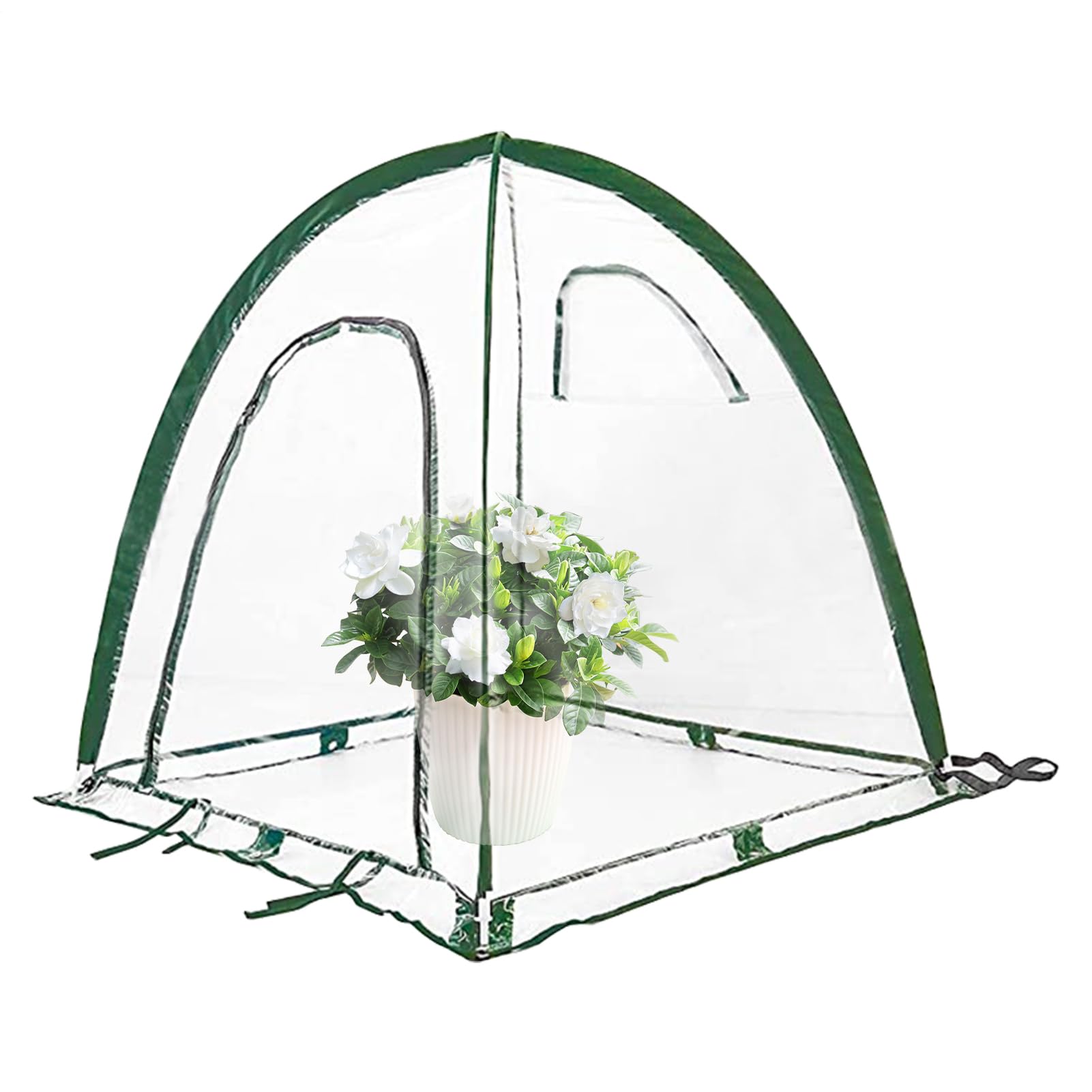 Serra portatile – Copertura, compatto per piante, tenda di protezione | trasparente, cupola di supporto per la crescita del giardino, recinzione da giardinaggio leggera | copertura durevole con