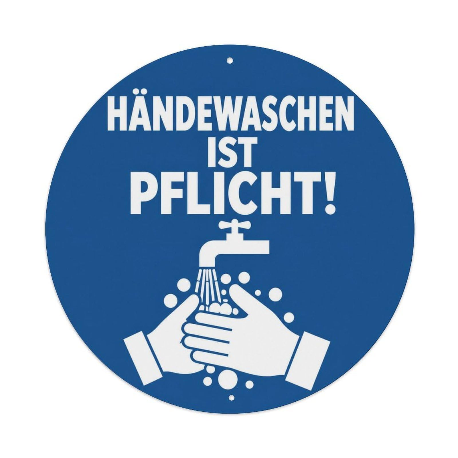 Olyhtr 8X8inch Classic Style Haende Waschen Pflicht Washroom Notice German Bold Type Metal Tin Sign