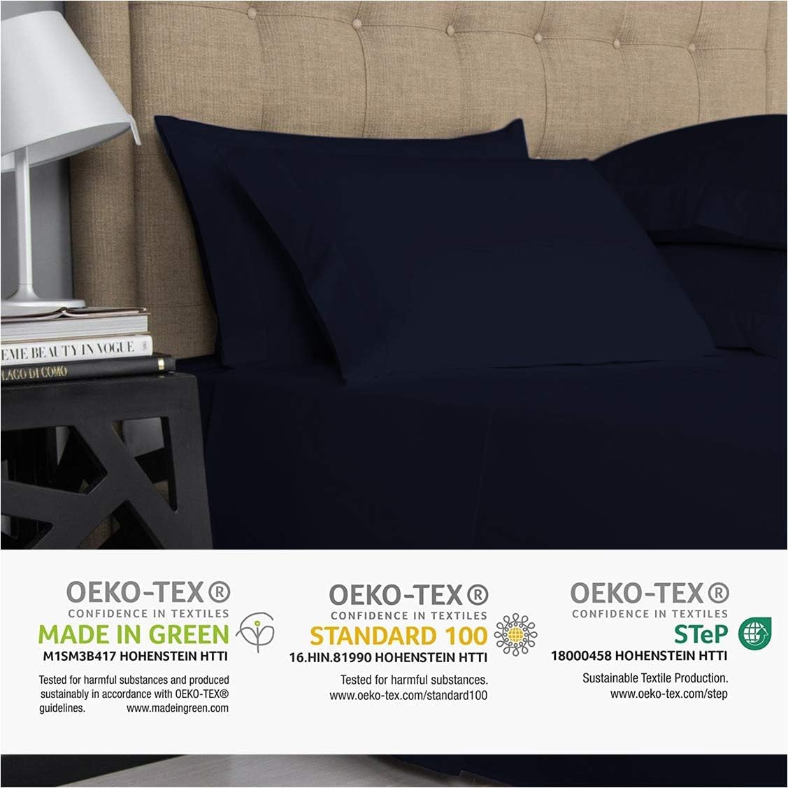 Exсluѕіvе Dіѕсоunt 80% оƒƒеr Mayfair Linen 100% Egyptian Cotton Sheets, Navy Blue Queen Sheets Set, 600 Thread Count Long Staple Cotton, Sateen Weave for Soft and Silky Feel, Fits Mattress Upto 18'' DEEP Pocket Uр Tо 40% оƒƒ Mayfair Linen 100% Egyptian Cotton Sheets, Navy Blue Queen Sheets Set, 600 Thread Count Long Staple Cotton, Sateen Weave for Soft and Silky Feel, Fits Mattress Upto 18'' DEEP Pocket