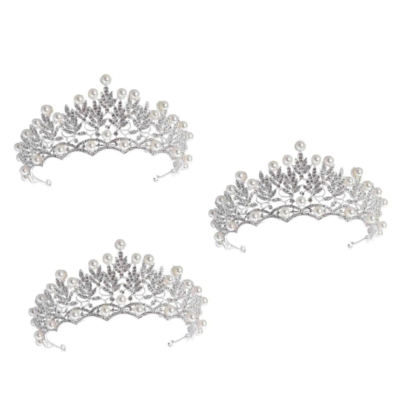 FRCOLOR 3 Piezas tocado para dama de honor aro de pelo de la boda nupcial de boda pedrería Accesorios novia