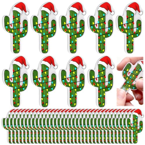 50 Pcs Cactus Christmas Mini Nail Files Party Favor Gift Bulk for Women