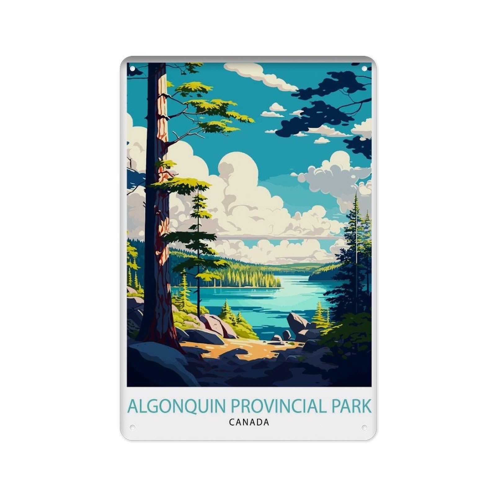 peiyeety Metal Tin Sign Algonguin Provincial Park Canadian Journey Algonguin Decor Algonguin Journey Canadian Journey Algonguin Gifts 8 X 12 Inch