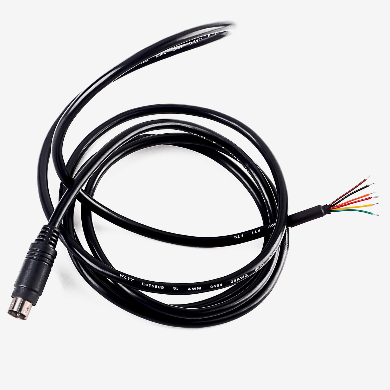 Cavo adattatore mini DIN 6 pin maschio a cavo 1,8 m, console seriale USB, nero (0,5 m)