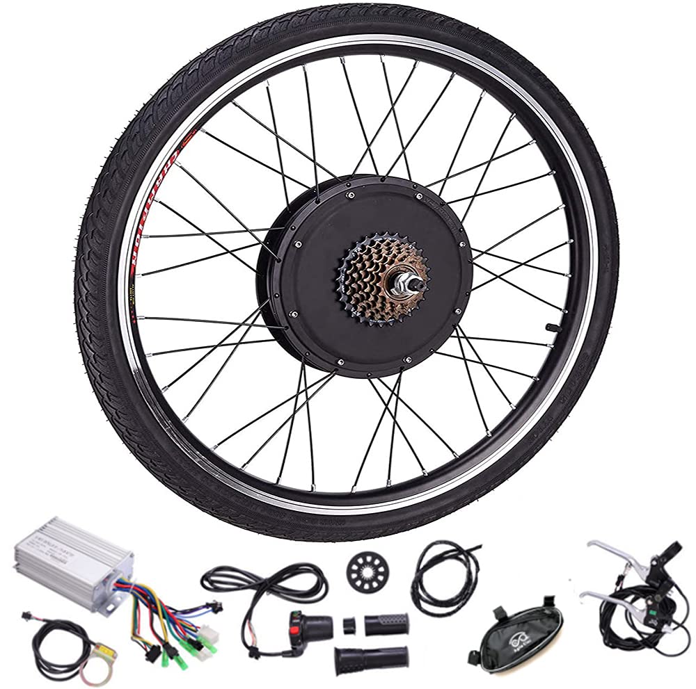 DREAMyun48V/1000W Electric Bike Conversion Kit, 20" 24" 26" 27.5" 28" 29" 700C Front or Rear Wheel Electric Bicycle Motor Conversion Kit, With LCD Display
