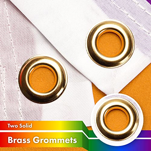 G128 Lgbt Rainbow Pride Flag | 3X5 Ft | Liteweave Pro Series Printed 150D Polyester | Indoor/Outdoor, Vibrant Colors, Brass Grommets, Thicker And More Durable Than 100D 75D Polyester #TOP1