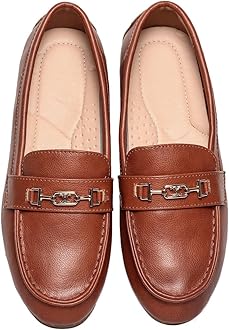 XRKJ Loafers for Women Comfortable Slip On Flats with Memory Foam Insole for Daily Wearing