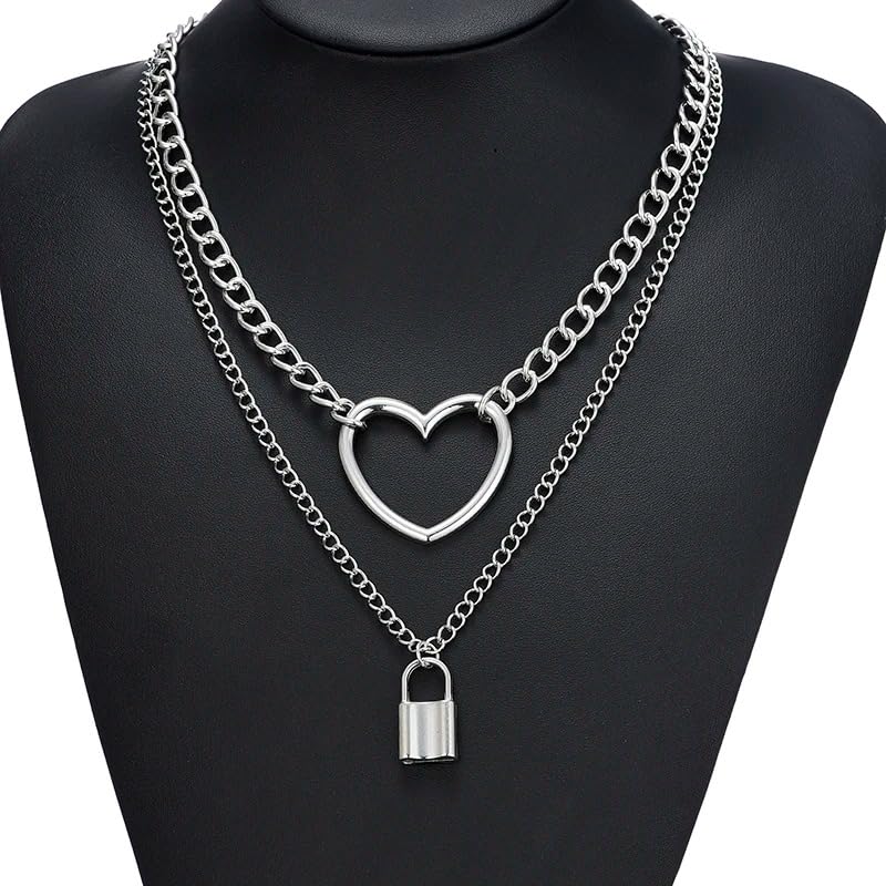 Collier chaîne lien en argent pour sublimer vos tenues de fête goth - 2