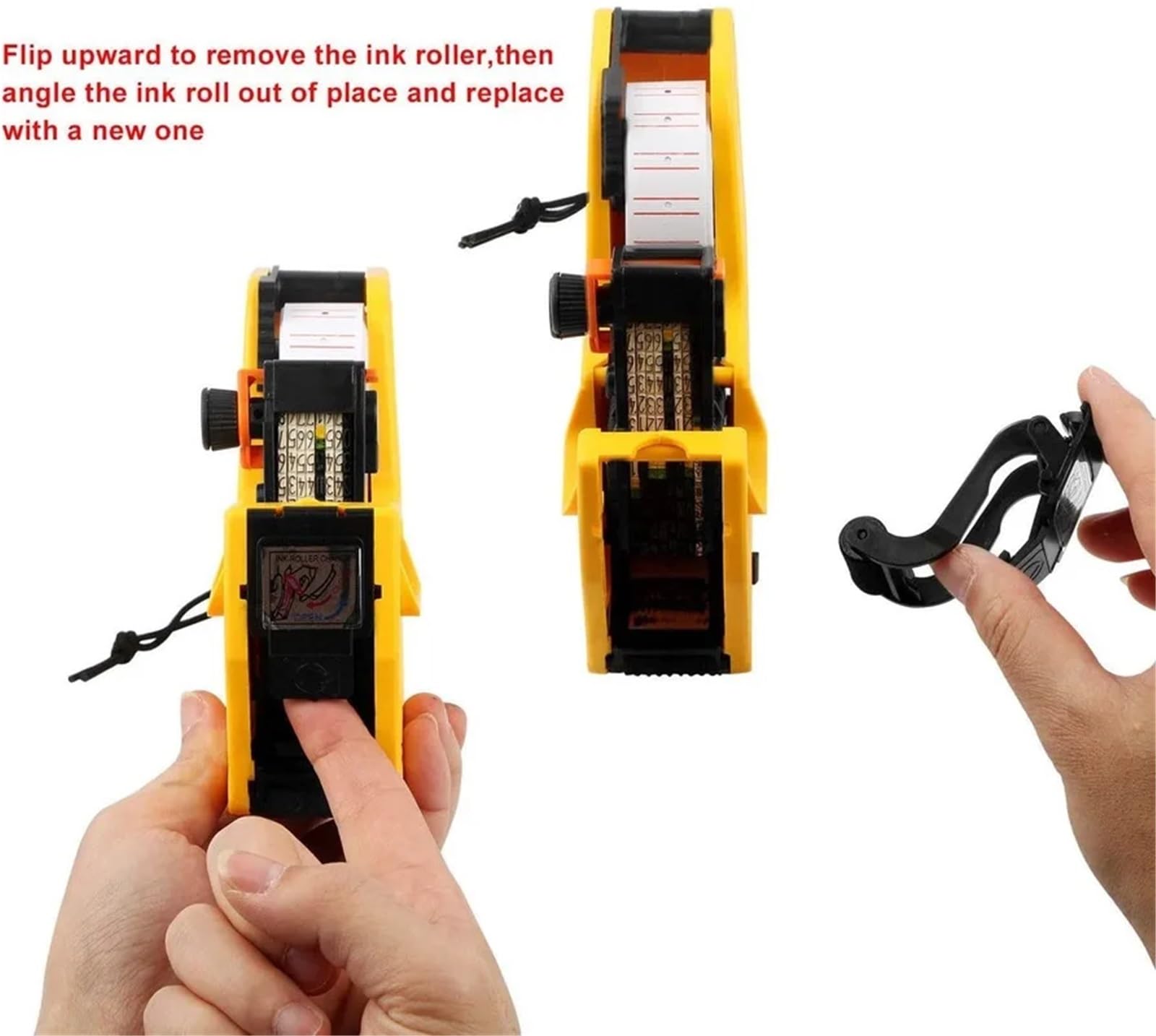 MX-5500 - Pistola per etichette EOS a 8 cifre, con 50 etichette bianche e 1 kit per etichettatrice a inchiostro, colore: blu