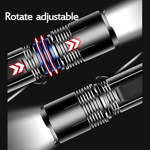 Miniatura 7 de Jowbeam 2000 alto lumen super brillante mini linternas LED linterna táctica recargable zoomable resistente al agua 4 modos de iluminación