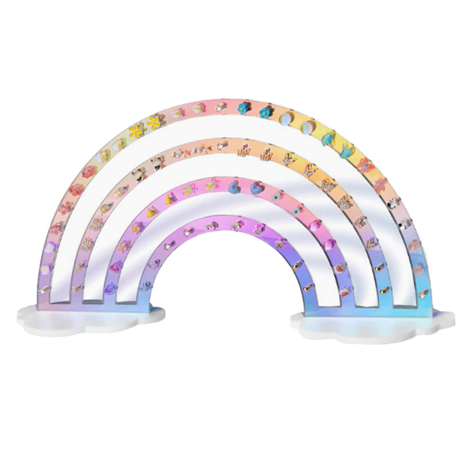 RAFGALDEX Rainbow Cloud Earring Storage Shelves Earring Display Storage Rack for Retailers and Designers Jewelry Organization
