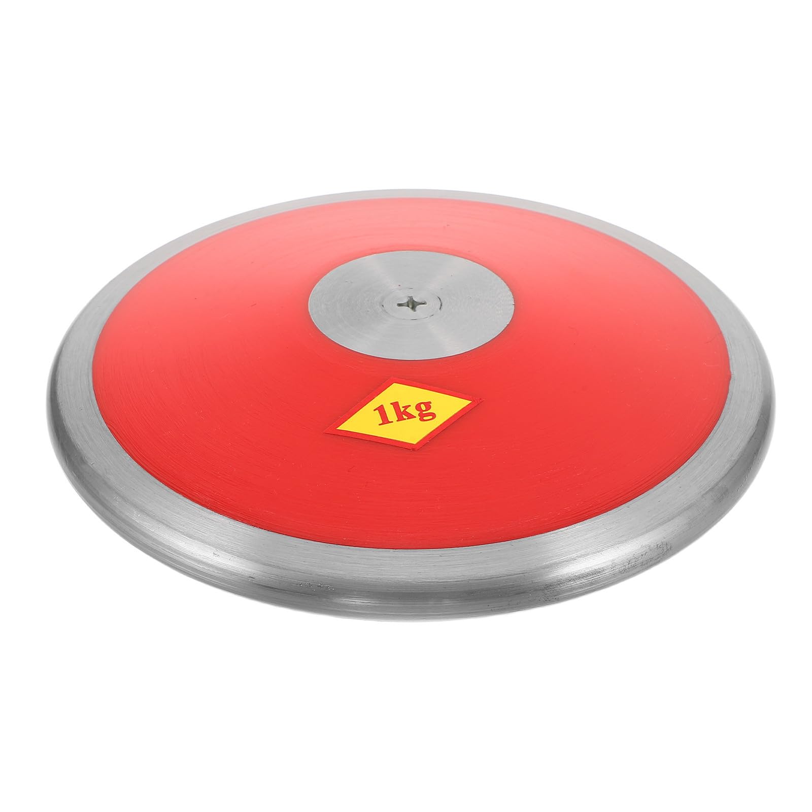 TOYANDONA Disco de Entrenamiento Deportivo de Nylon Rojo de 1kg Superficie Antideslizante y Textura Mejorada para Deportistas Jóvenes en Deportes al Aire Libre
