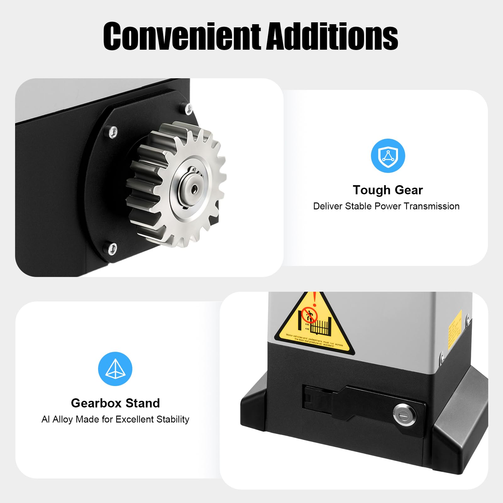 Motorizzazione Cancello Scorrevole 750W, Apriscatole Automatico Elettrico 1600Kg 12M, Motore A Cremagliera Con 2 Telecomandi, Chiusura Automatica 5/10/20S, Porta Villa Giardino 50M