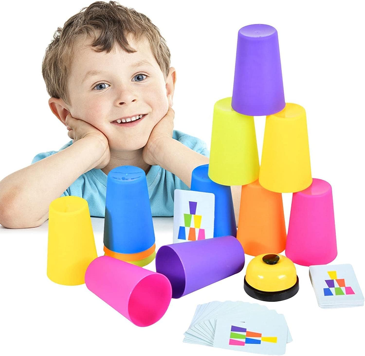 Amazon スポーツ スタッキング カップ のためのゲームを積み重ねるクイック スタック カップ スピードスタッキングカップ