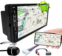 Multimídia 7' Polegadas Android Versa e March 2012 a 2021 Espelhamento GPS Bluetooth USB SD Card + Chicotes + Câmera Ré