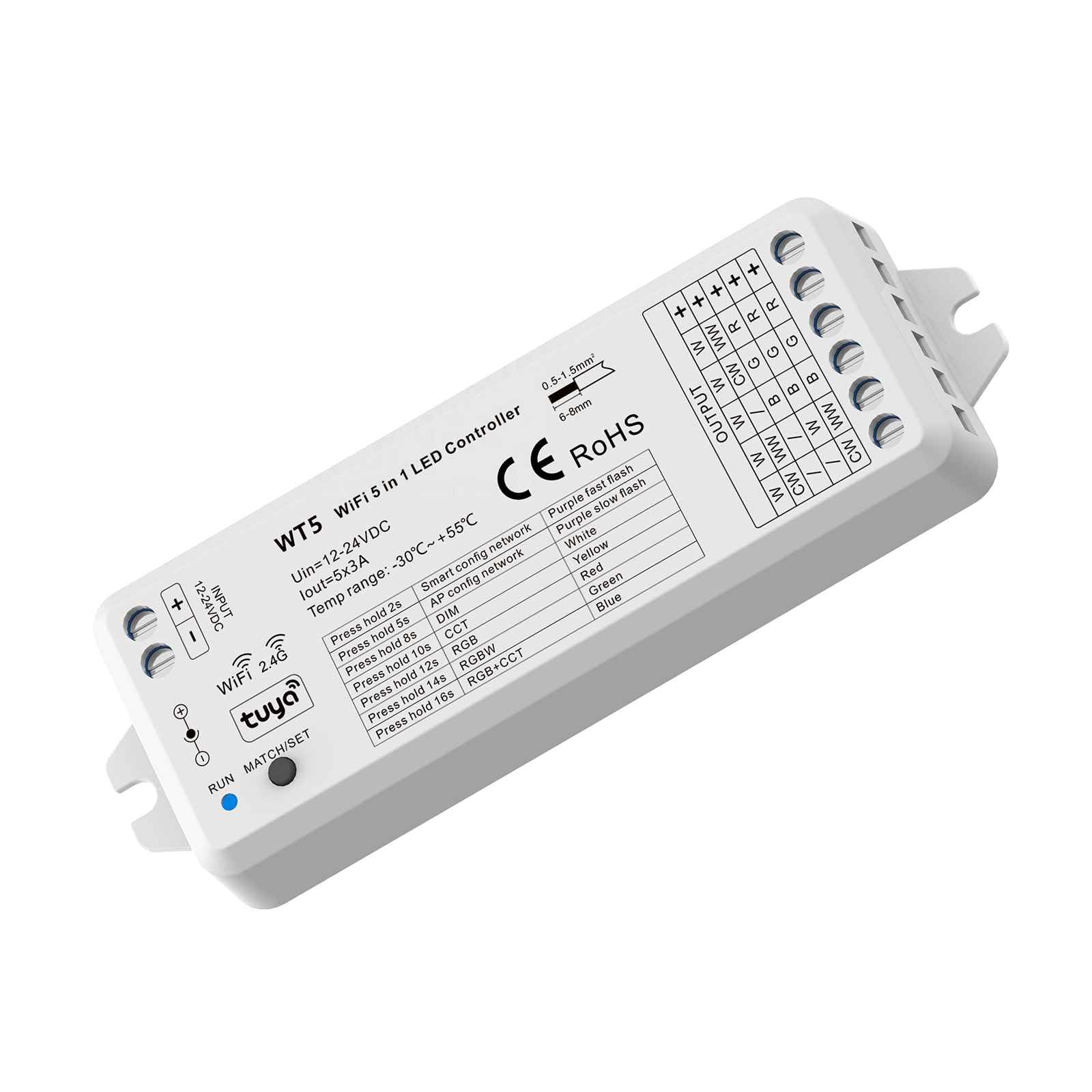 [Kit professionale 2 Faretti LED RGBW IP65 24V] Kit 2pz led 6x2w 12w cromoterapia box doccia sensoriale bagno turco sauna IP65 RGB 24V faretti incasso Dimmerabile giochi luce effetti (bianco)