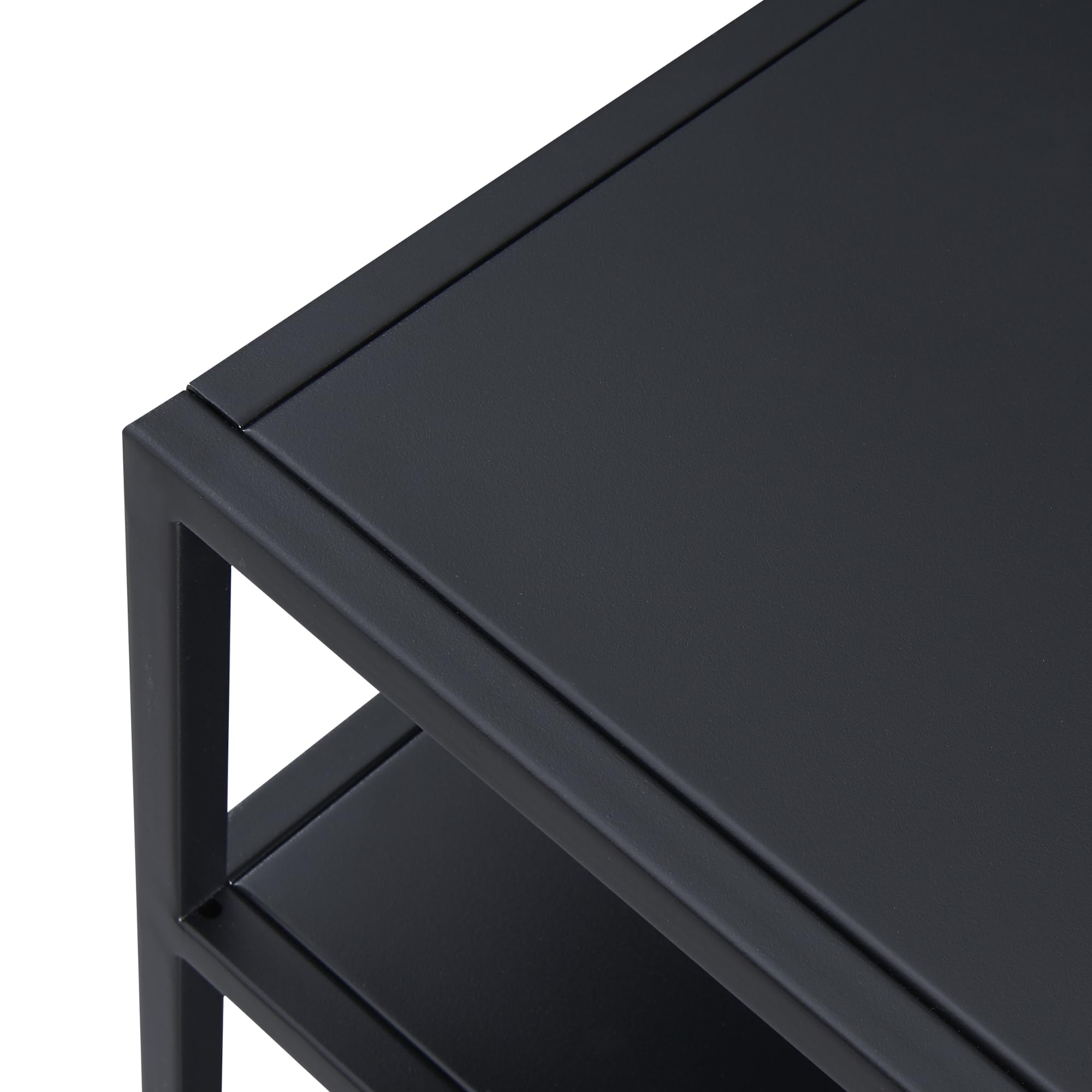 [en.casa] Konsolentisch Kumlinge Wohnzimmertisch schmal 55 x 30 x 85 cm Flurtisch mit Ablage Diele Metall Schwarz