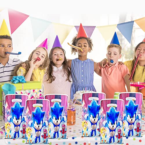 30 Sonic Party Gift Bag, Hedgehog Gift Bag Party Supplies Birthday Decoration Gift Bag Sonic Birthday Party Decorations #TOP5