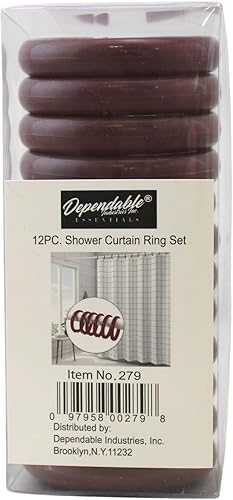 Miniatura 6 de 12 anillos de cortina de ducha de plástico con bloqueo básico y fácil de deslizar se adaptan a todos los cortineros de ducha de tamaño estándar