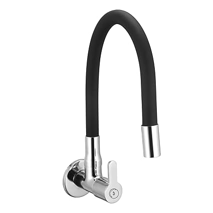 Flexible Spout Sink Cock Tap 360 degree Rotatable Adjustable Faucet for Basin and Sink Tap Faucet Wall Mount Installation Type (Joy)