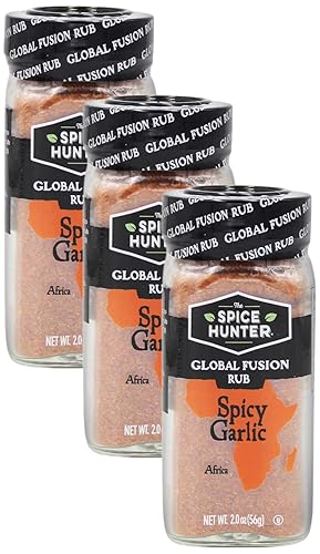 The Spice Hunter Global Fusion Rub - Ajo picante, 2 onzas (paquete de 3)