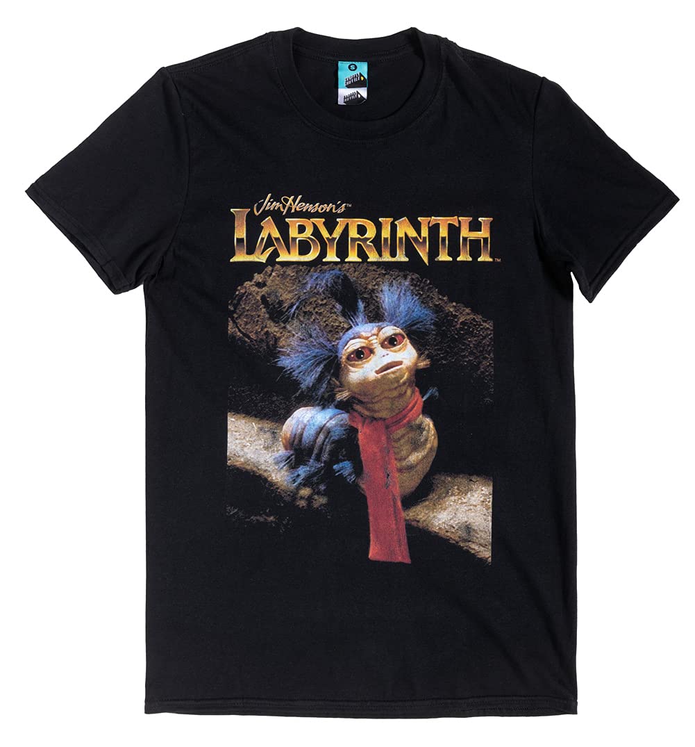 TruffleShuffleUnisex Labyrinth Worm Wall T-Shirt Black | Non-Fading | 100% Cotton for 80s Movie Fans