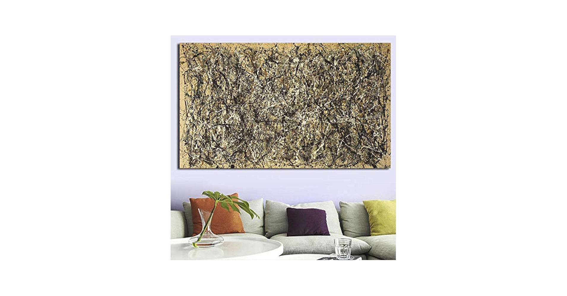 Amazon｜ジャクソンポロック《ワンナンバー31》キャンバス絵画