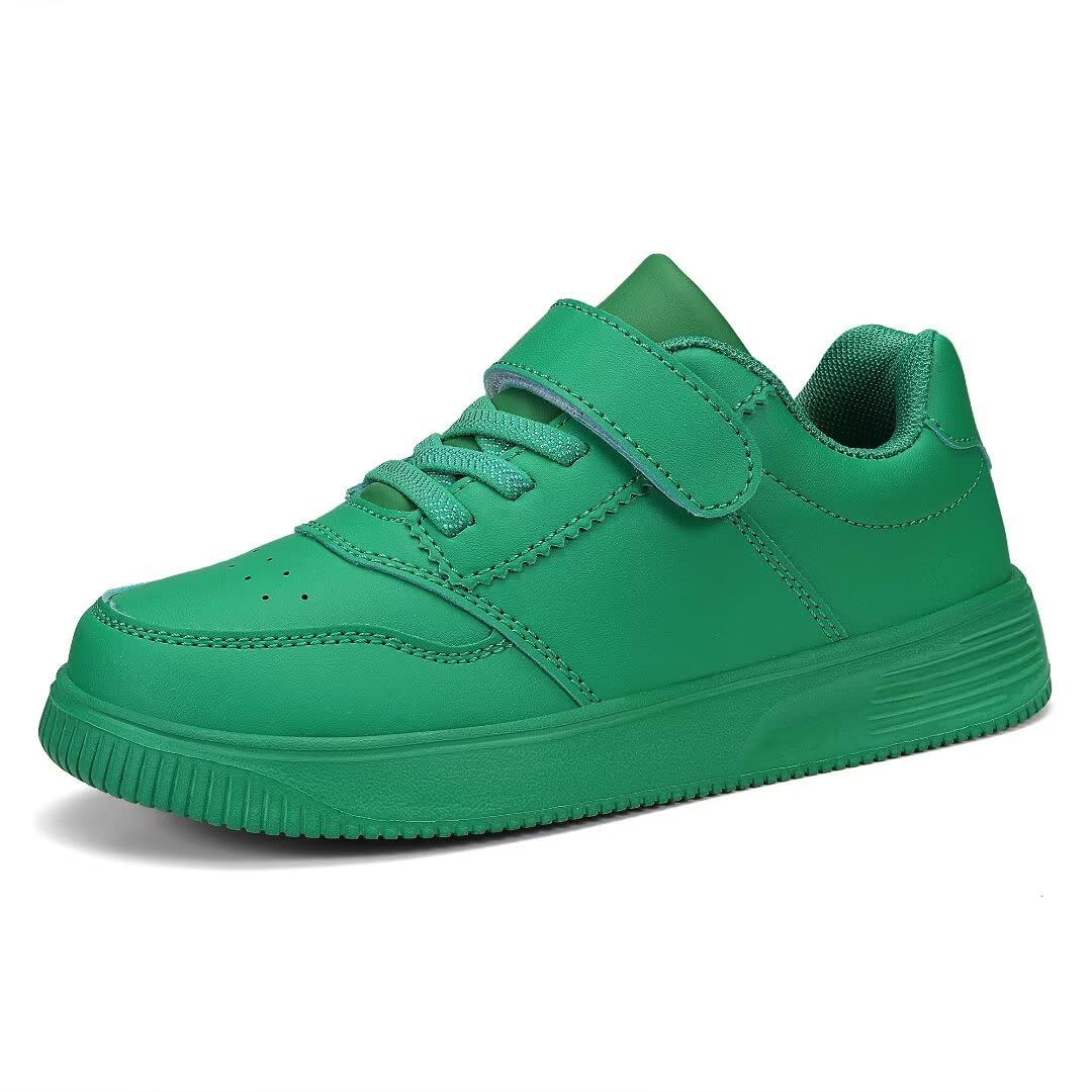 Unisex-Child Leather Lightweight Breathable Knit Athletic Running Sneakers for Kids Shoes for Boys Girls