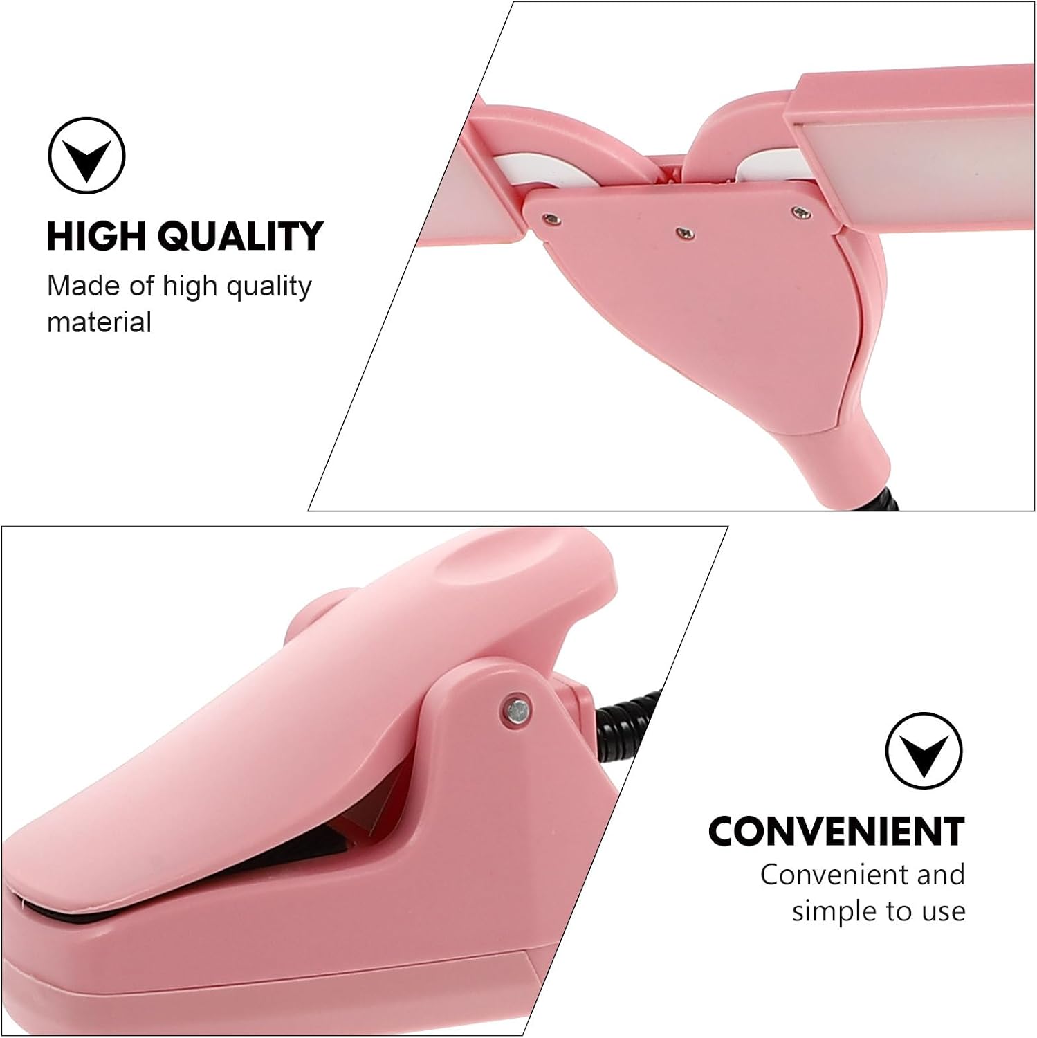 LED Rechargeable Pink Piano Lamp with Clip Eye-Caring Soft Light Music Stand Lamp for Practicing and Reading Touch-Controlled LED Table for Musicians