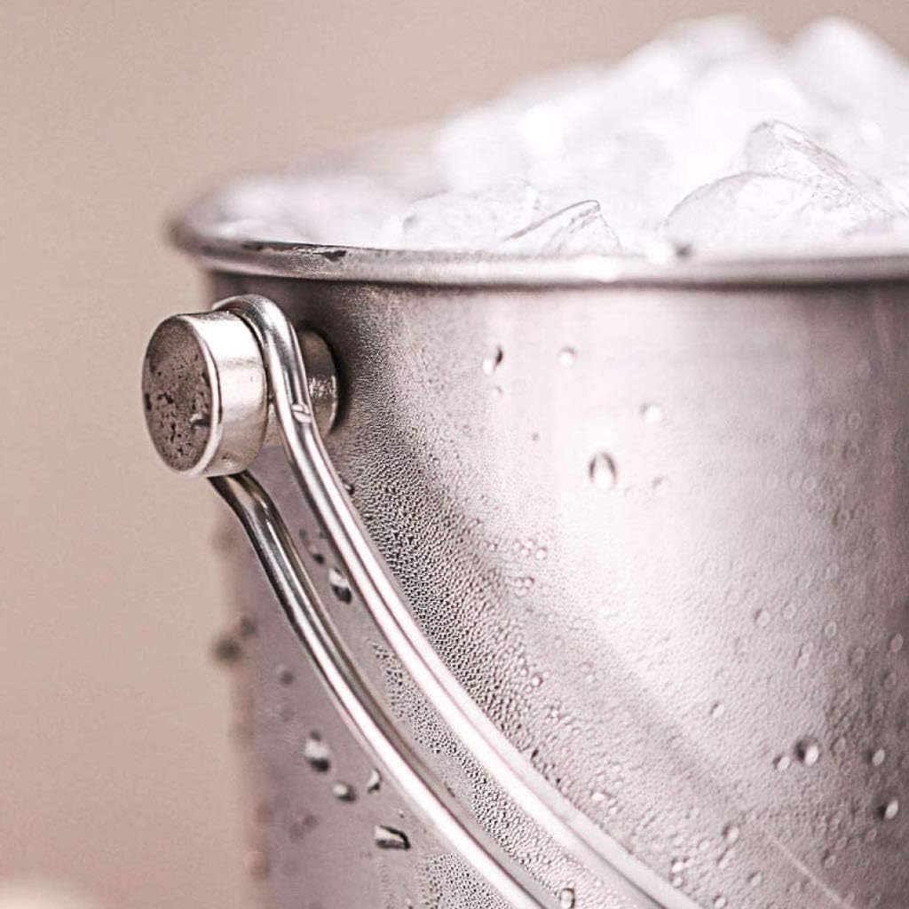 Ice Bucket Chrome with Concea Double Wal Insulated Stainless Steel Ice Bucket with Concea Handle,Stainless Steel ice Bucket