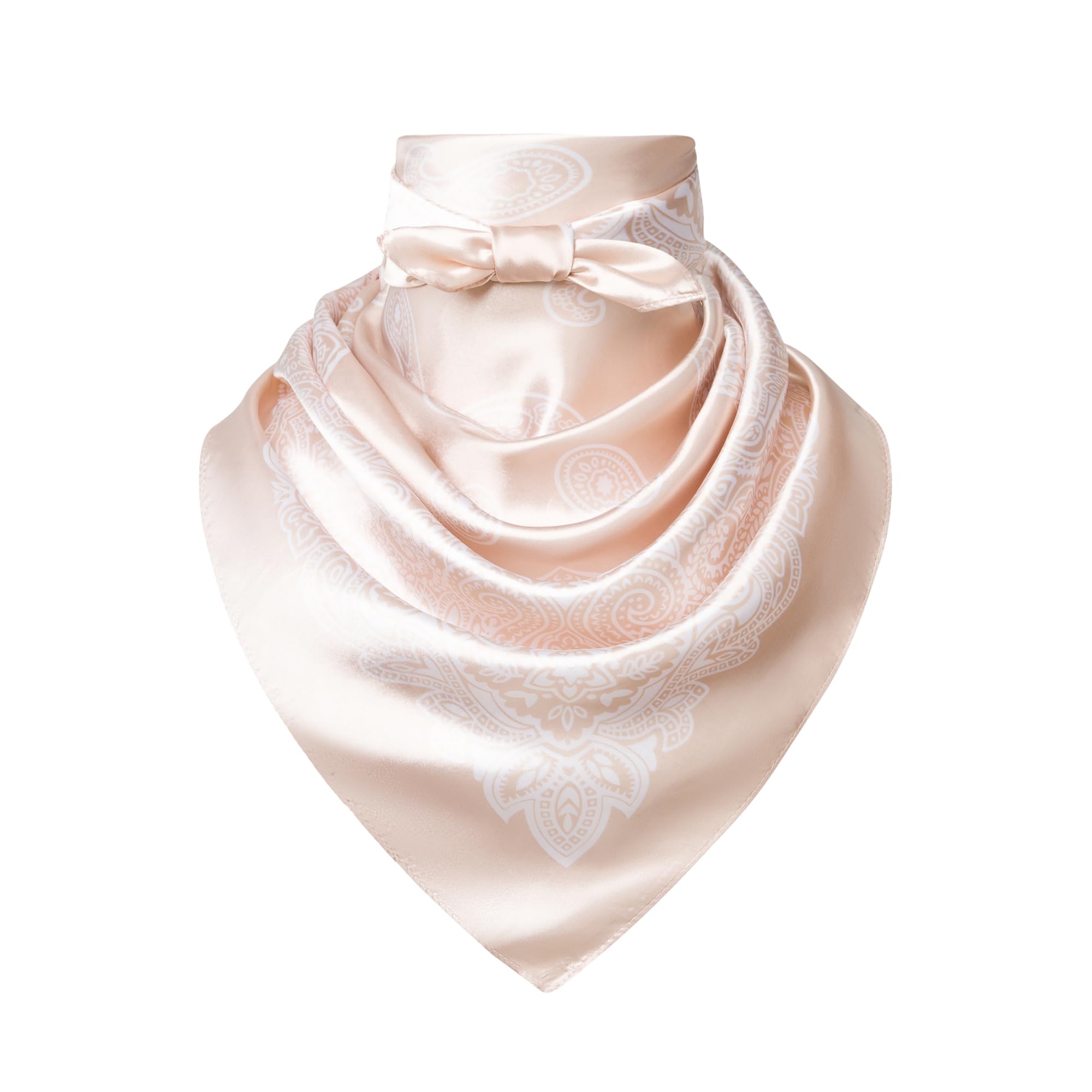 35" Men's Silk Cowboy Scarf - Oversized Western Bandana Neckwear, Large Square Scarf with Gift Packaging