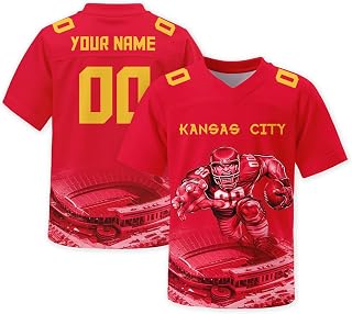 Custom City Football Jersey Team Mascot Venues Personalized Name Number Printed Stitched Rugby Jersey Football Fans Gift for Youth Kids S-XL