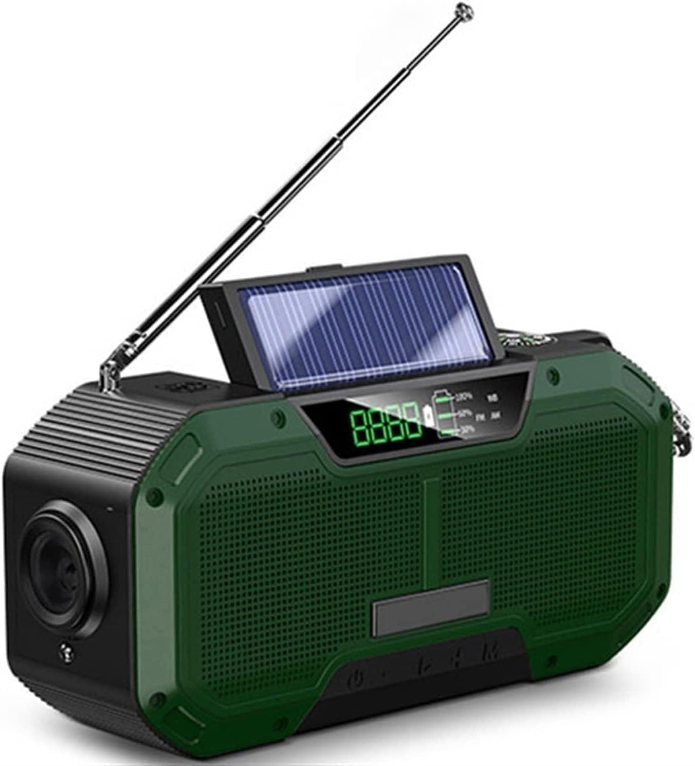 Emergency Weather Radio, 2000mAh NOAA Waterproof Hand Crank Radior, AM/FM Outdoor Camping Solar Alert for Cell Phone Charge