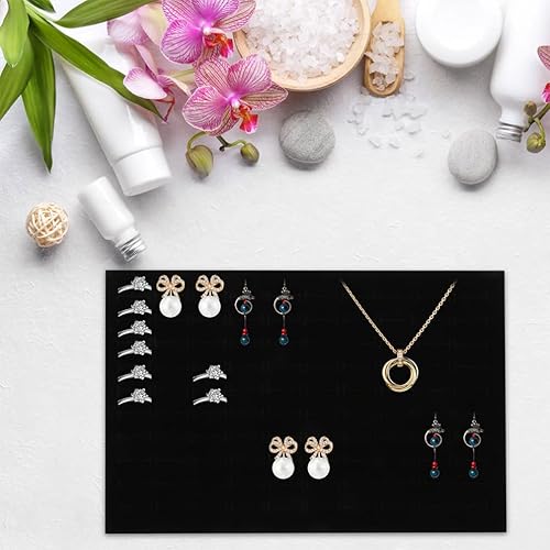 Miniatura 2 de DOITOOL Bandeja para joyas, 10 bandejas organizadoras de joyas para cajones, bandeja de exhibición de anillo negro, bandeja de almacenamiento de