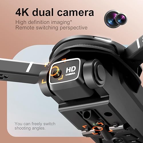 Miniatura 4 de Drone With Dual 4K HD Camera for Aerial Photography Remote Control Toys Gifts For Boys Girls With Altitude Hold Headless Mode Quadcopter For