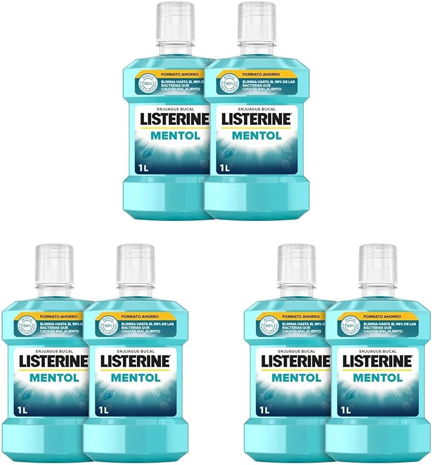 6 litros de enjuague bucal Listerine Mentol por 21,60€ (en compra recurrente)