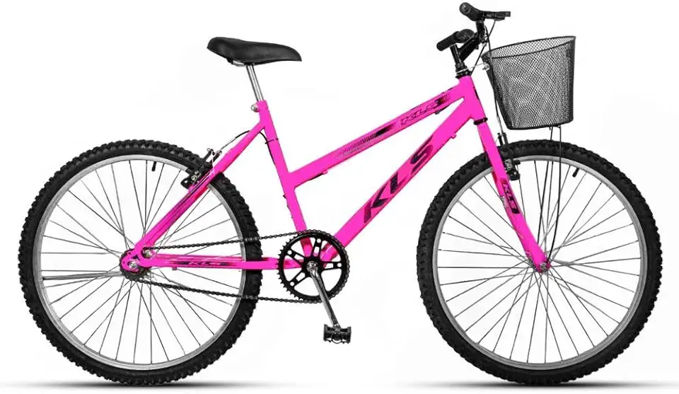 Bicicleta Aro 26 Kls Free Freio V-brake Mtb Feminina - Rosa Chiclete/preto