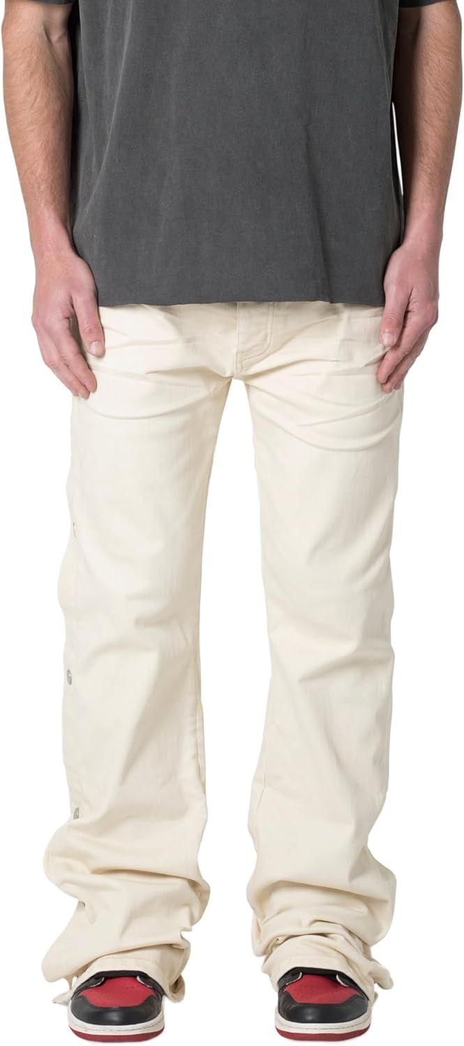 mnml Mens Mnml Men's Snap Baggy Flare Denim